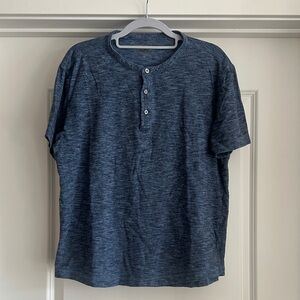 Men's Blue Henley Shirt